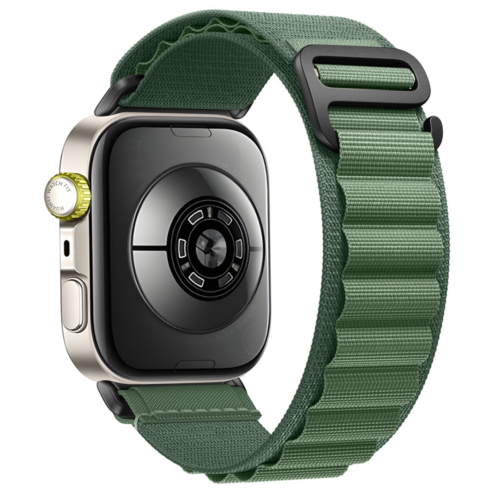 Huawei Watch Fit 5 Pro Alpine nylon bandje (legergroen)