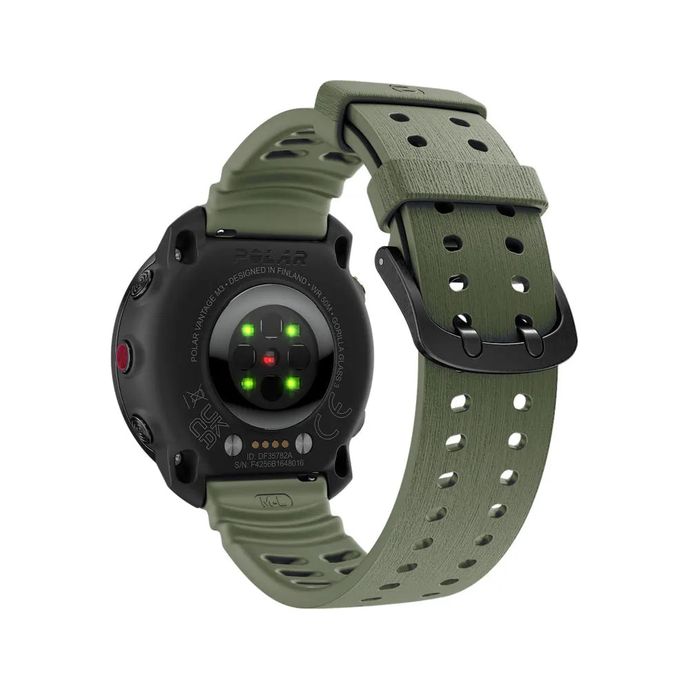 Bracelet silicone grain Polar Vantage M3 (vert armée)