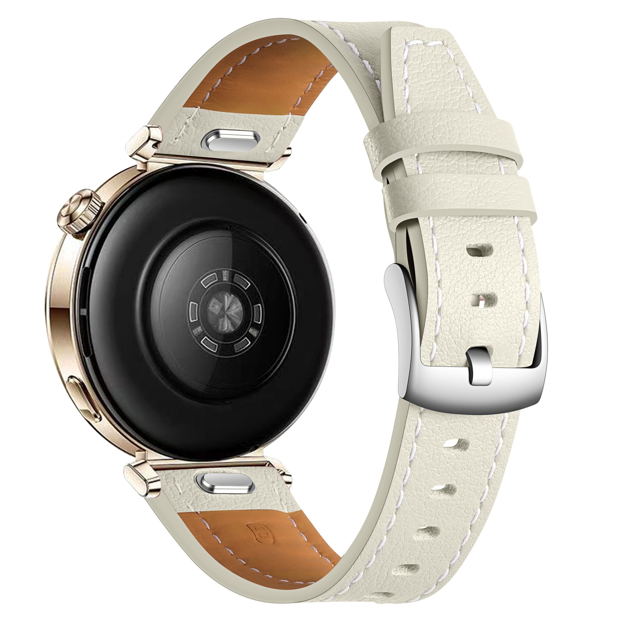 Huawei Watch GT 5 Pro - 42mm 'One Push' Lederarmband (Beige)