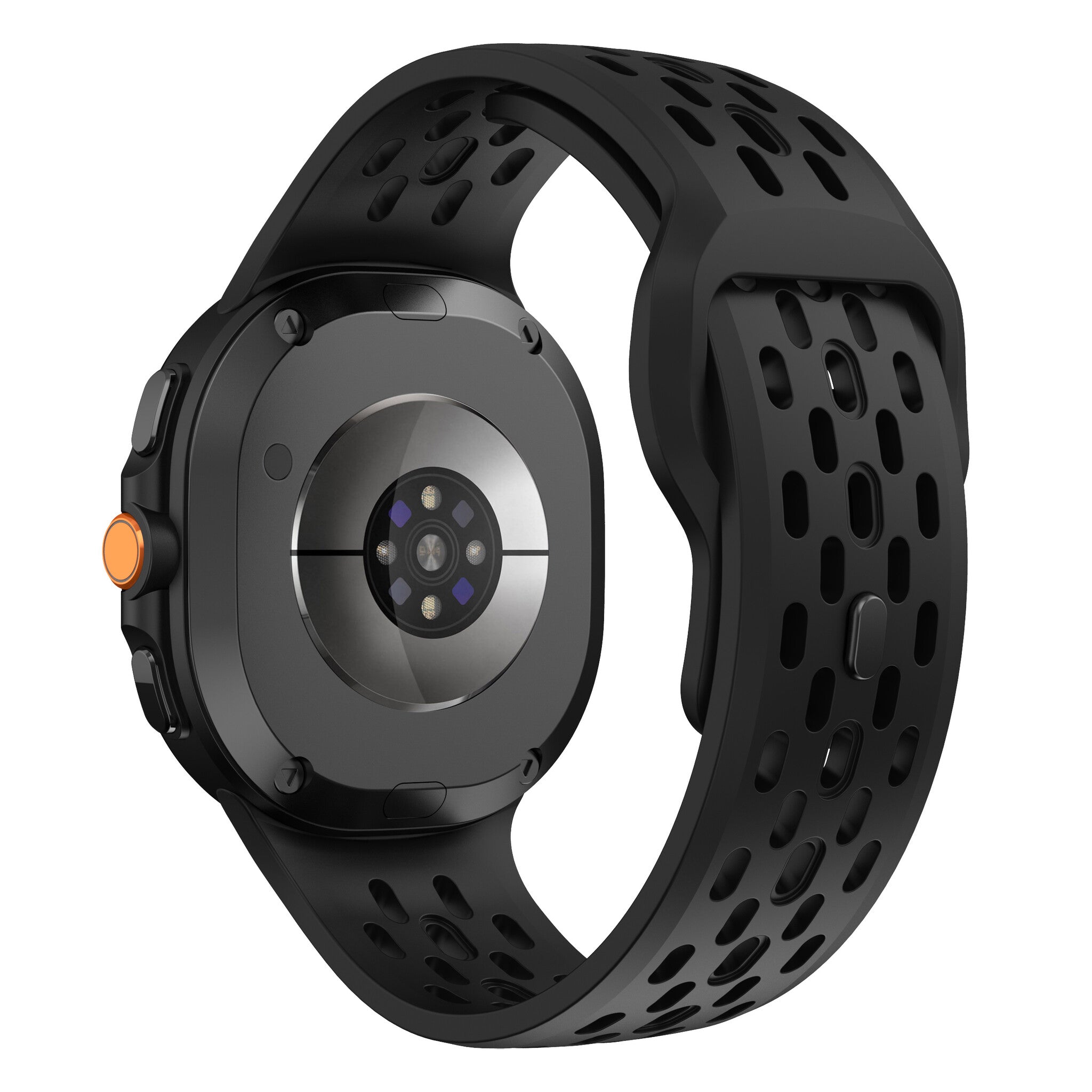 Samsung Galaxy Watch 8 Classic Silikonarmband mit Löchern (Schwarz)