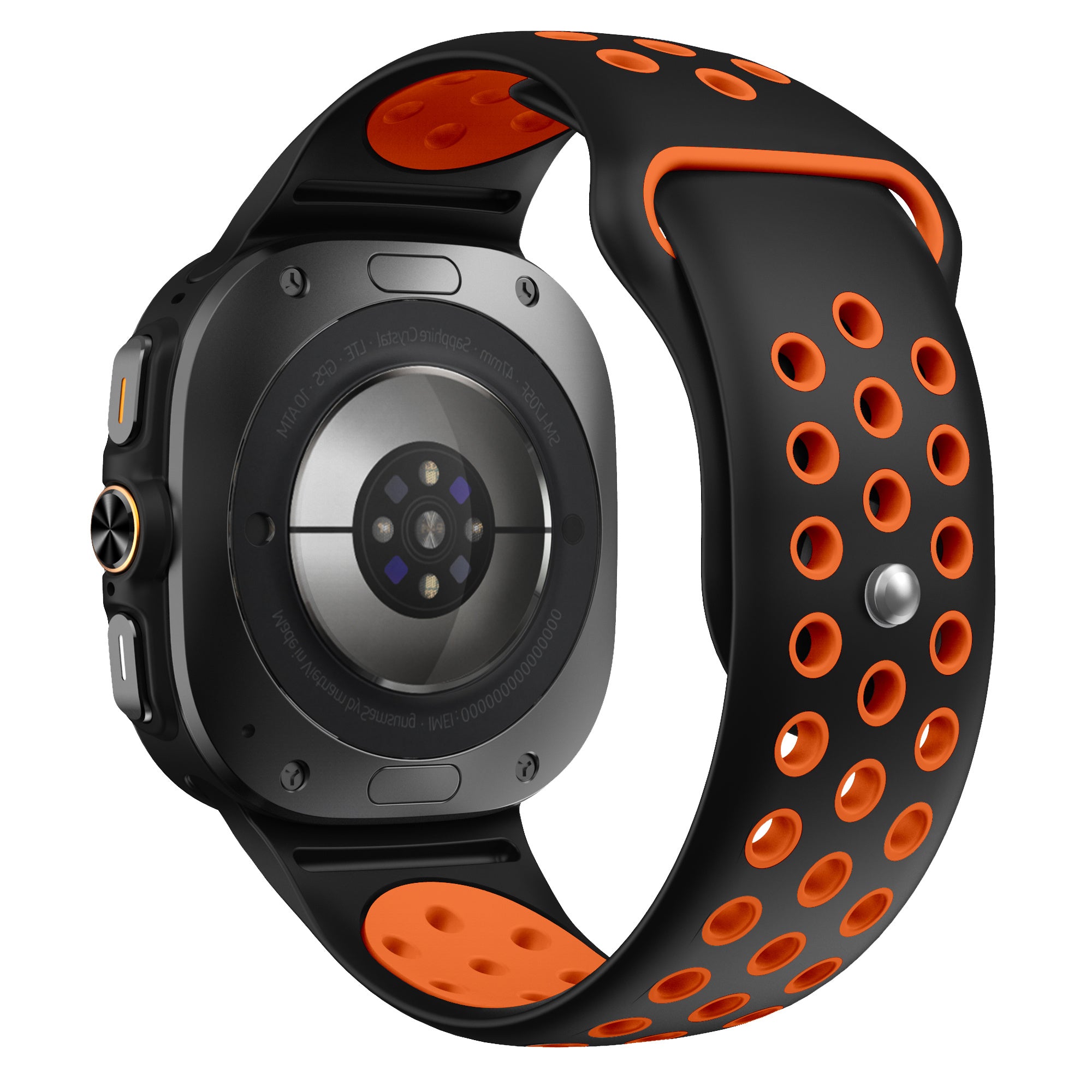 Bracelet sport Samsung Galaxy Watch Ultra 2 (noir/orange)