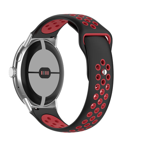 Google Pixel Watch 5 - 41mm sport bandje (zwart/rood)