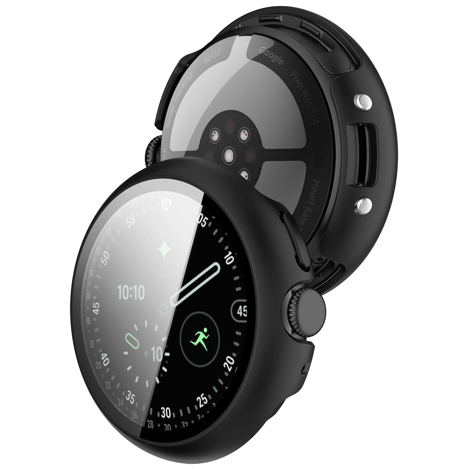 Coque résistant avec verre Google Pixel Watch 4 - 45mm (noir)