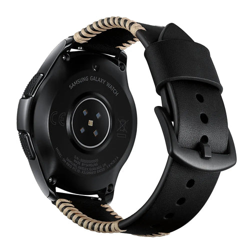 Polar Ignite 2 Stitched Lederarmband (Schwarz)