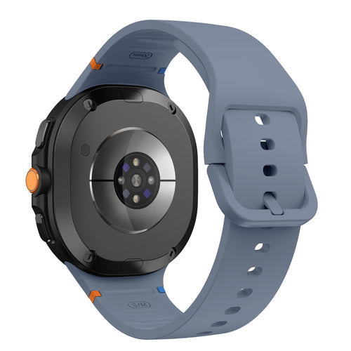 Samsung Galaxy Watch 8 Classic Silikonarmband (Grau/Blau)