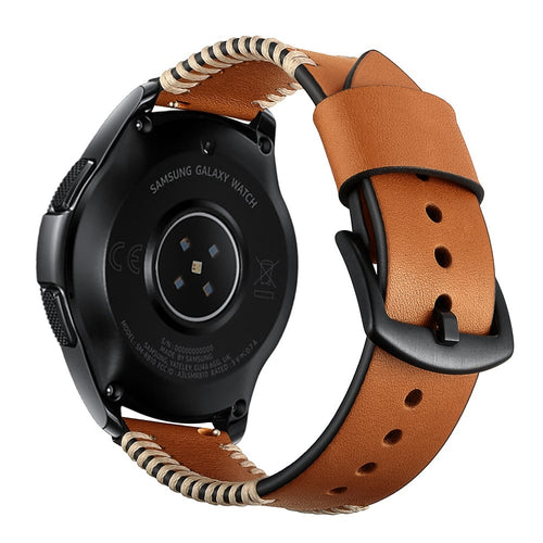 Huawei Watch GT 6 - 46mm Stitched Lederarmband (Braun)