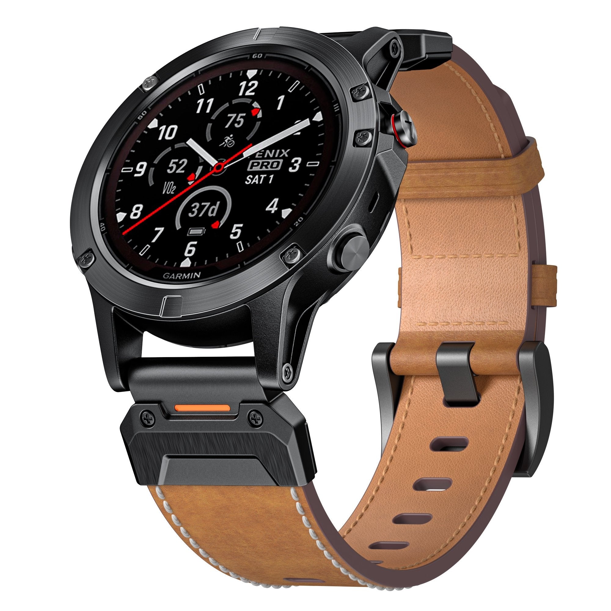 Garmin Fenix 8 Pro - 47mm Genuine Leather Strap (Brown)