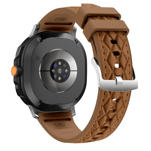 Bracelet cuir hybride diamond Samsung Galaxy Watch 9 - 40mm (marron)