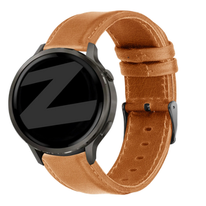 Bandz Garmin Venu 2 Lederarmband 'Classic' (Braun)