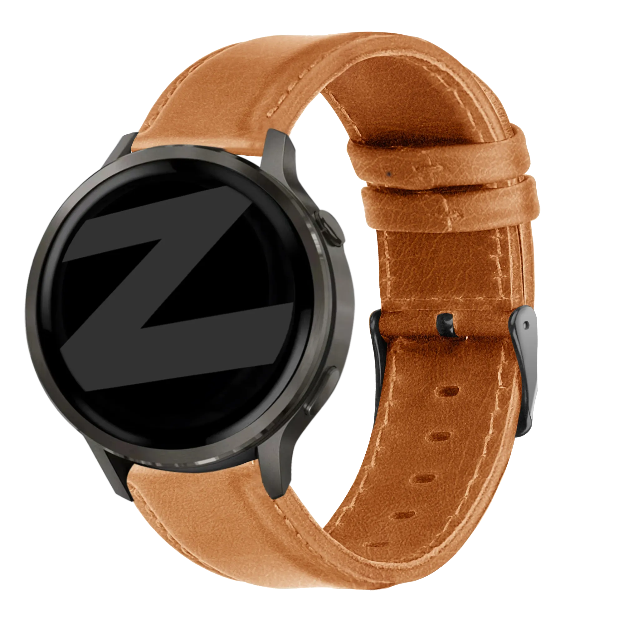 Bandz Garmin Venu 2 Leather Strap 'Classic' (Brown)