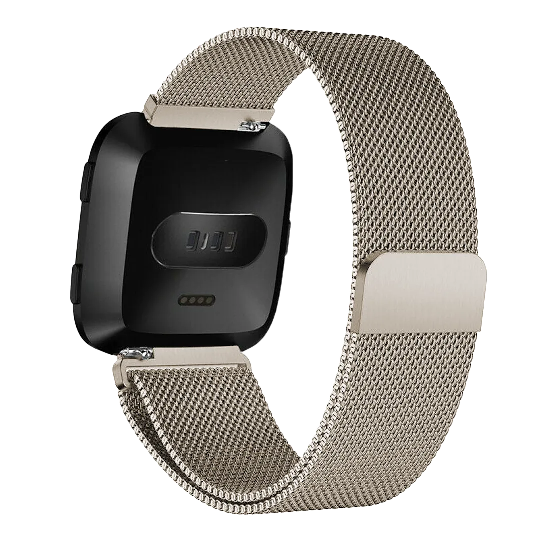 Correa milanesa Fitbit Versa (champán)