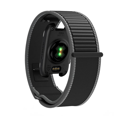 Bandz Garmin Cirqa Nylon Band für Biceps (Anthrazit)