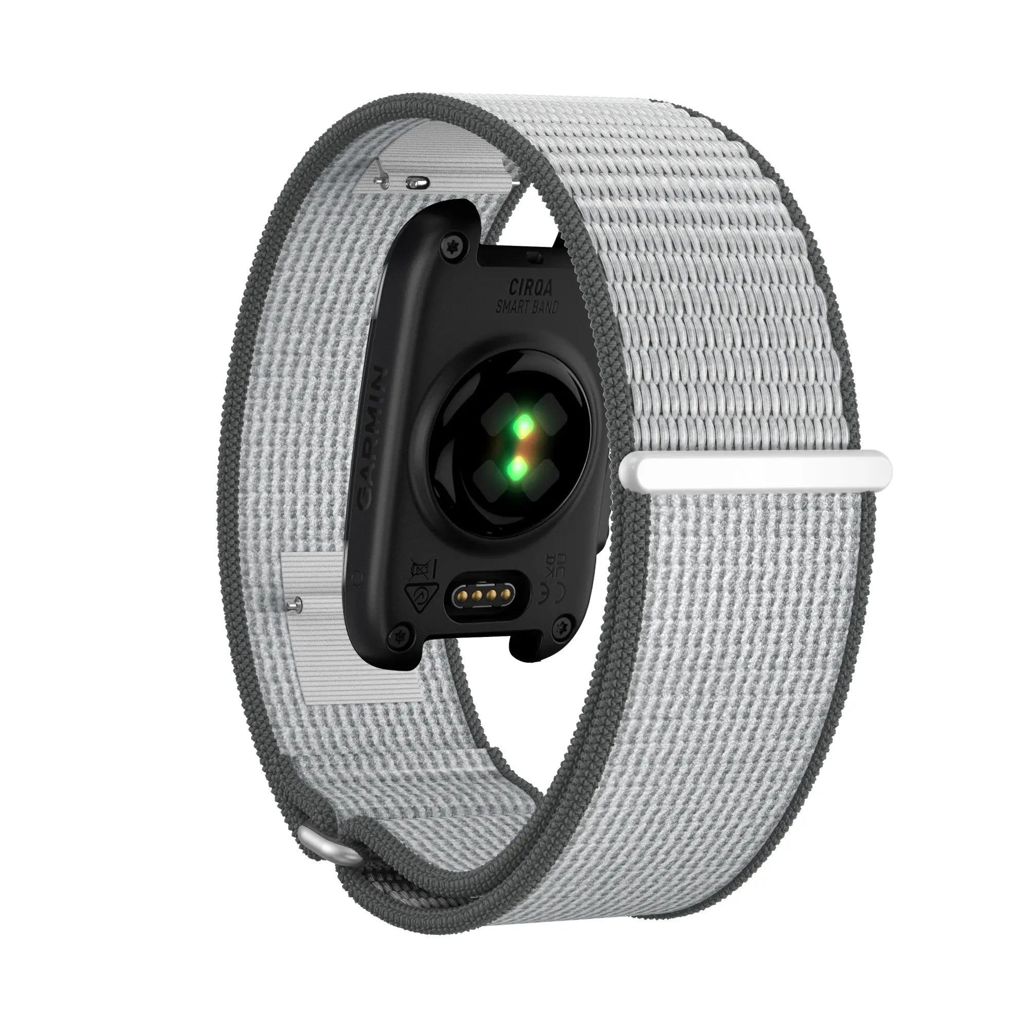 Bandz Garmin Cirqa Nylon Band für Biceps (Grau/Weiß)