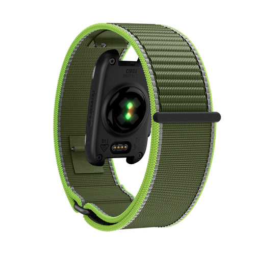 Bandz Garmin Cirqa Nylonarmband 'Classic' (Neon Grün)