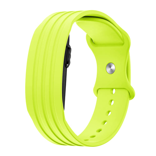 Silicone Strap 'Classic', lime, on a watch, 3/4 rear view