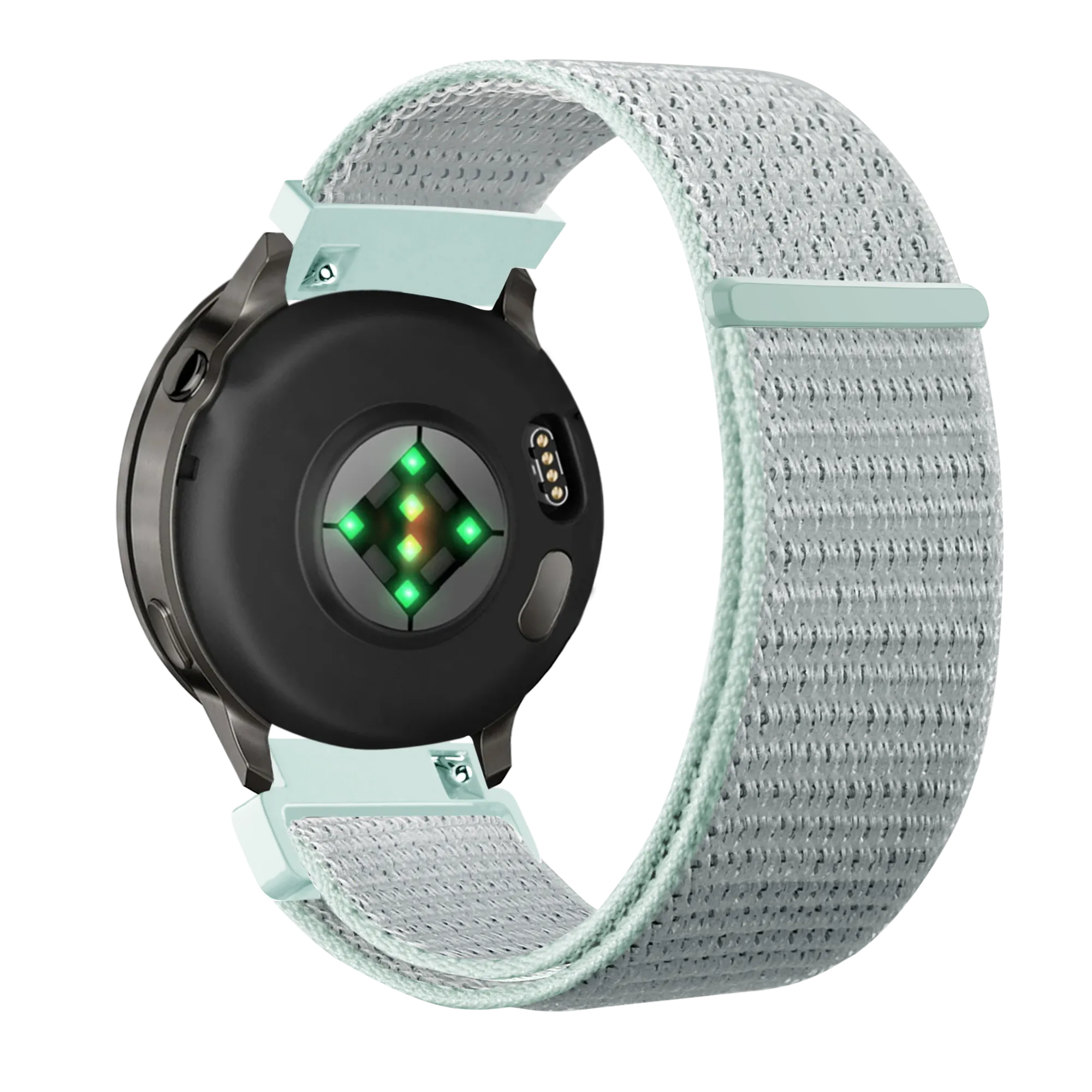 Bandz Garmin Forerunner 265s nylon loop band (licht cyaan)