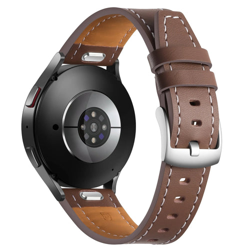 Amazfit Active 'One Push' Lederarmband (Dunkelbraun)