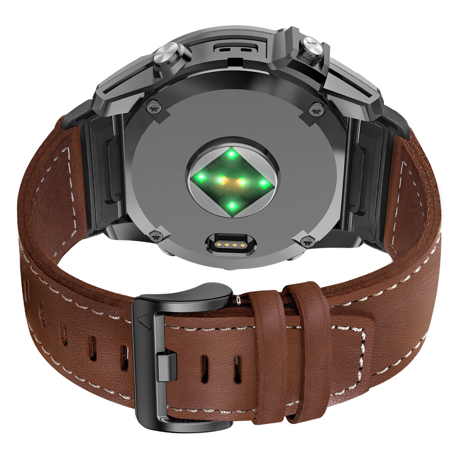 Garmin Epix Gen 2 Premium Leather Strap (Dark Brown)