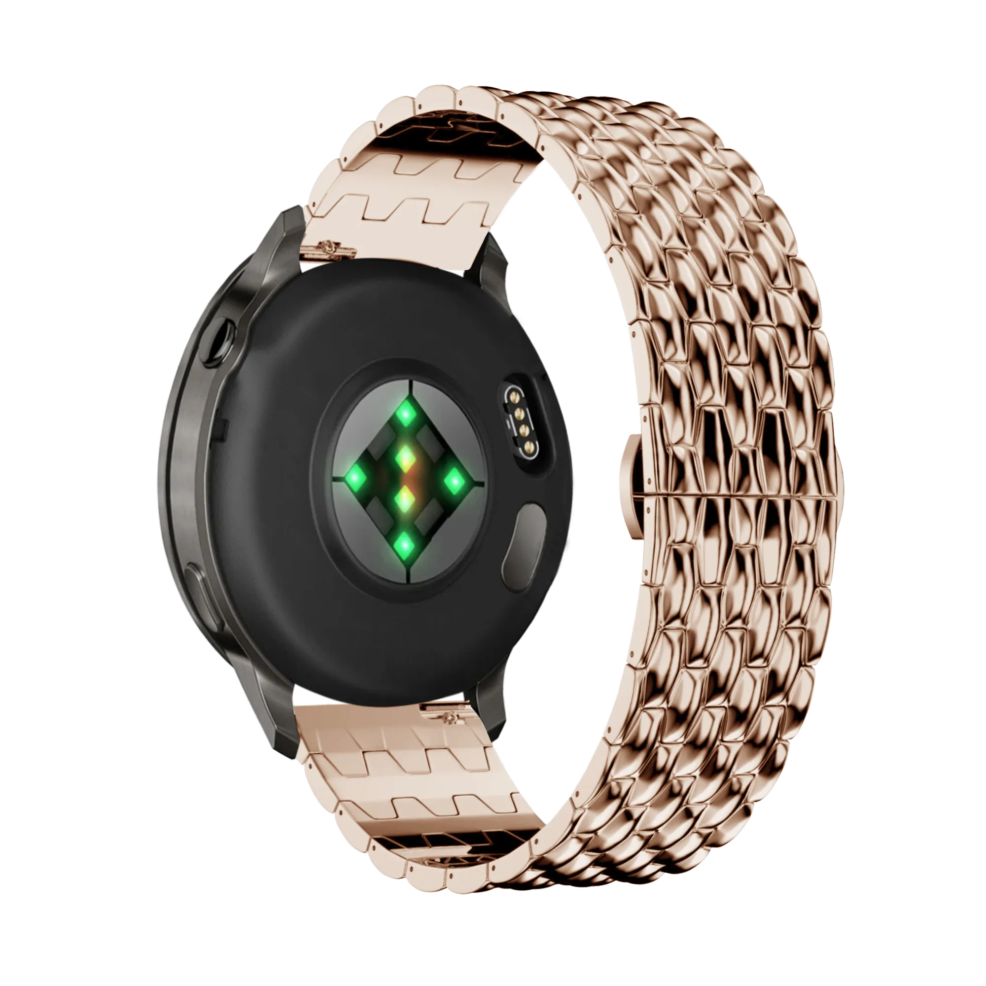 Bandz Bracelet acier 'Dragon' Garmin Approach J1 (or rose)