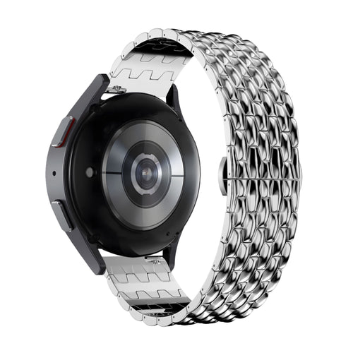 Bandz Garmin Forerunner 55 Steel Strap 'Dragon' (Silver)