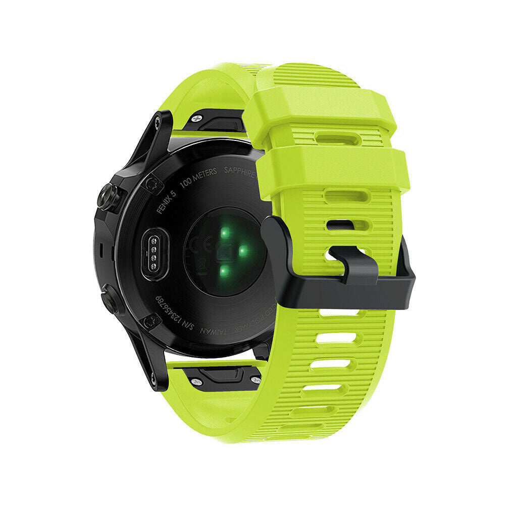 Garmin Fenix 5x / 6x Silikonarmband (Hellgrün)