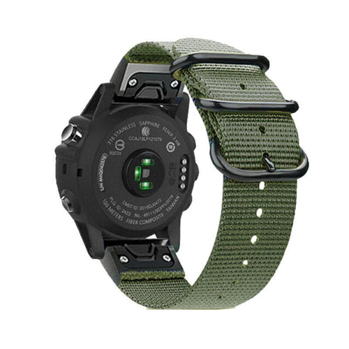 Garmin Quatix 8 - 51mm Nylon Strap with Buckle (Green)