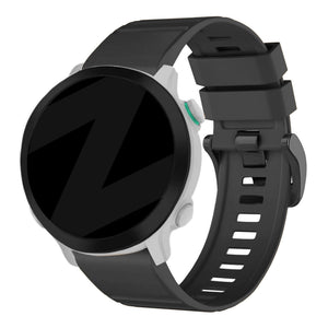 Bandz Garmin Quatix 8 Pro - 47mm Buckled Silicone Strap (Black)
