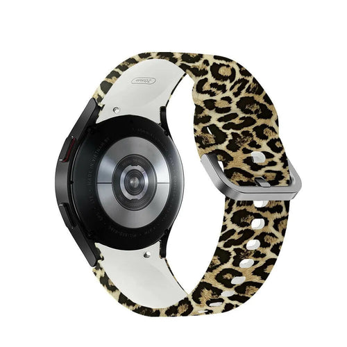 Print Silicone Strap, on a watch, 3/4 rear view