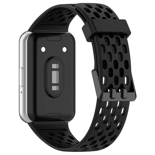 Samsung Galaxy Fit 3 Silikonarmband mit Löchern (Schwarz)