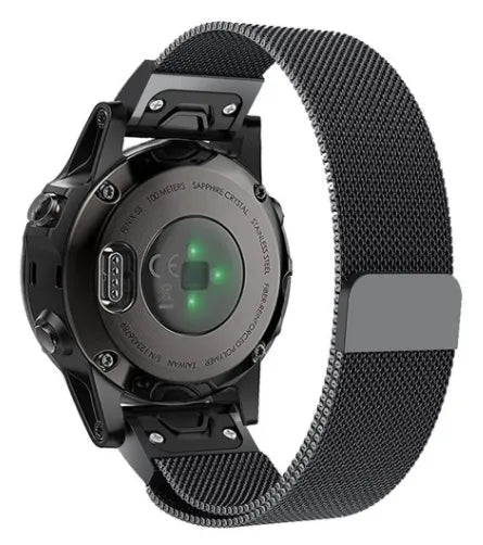 Bracelet milanais Garmin Descent Mk3(i) - 43mm (noir)