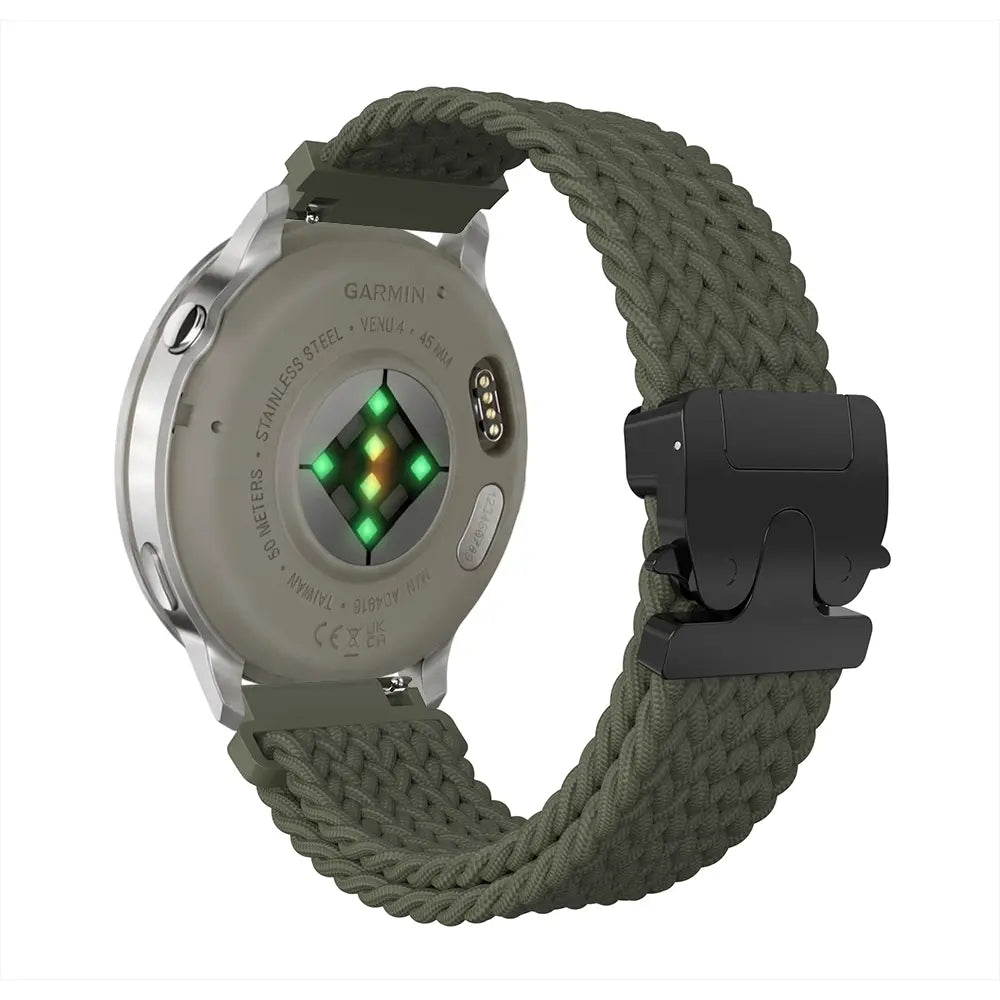Bracelet tressé boucle en P Garmin Forerunner 170 (vert)