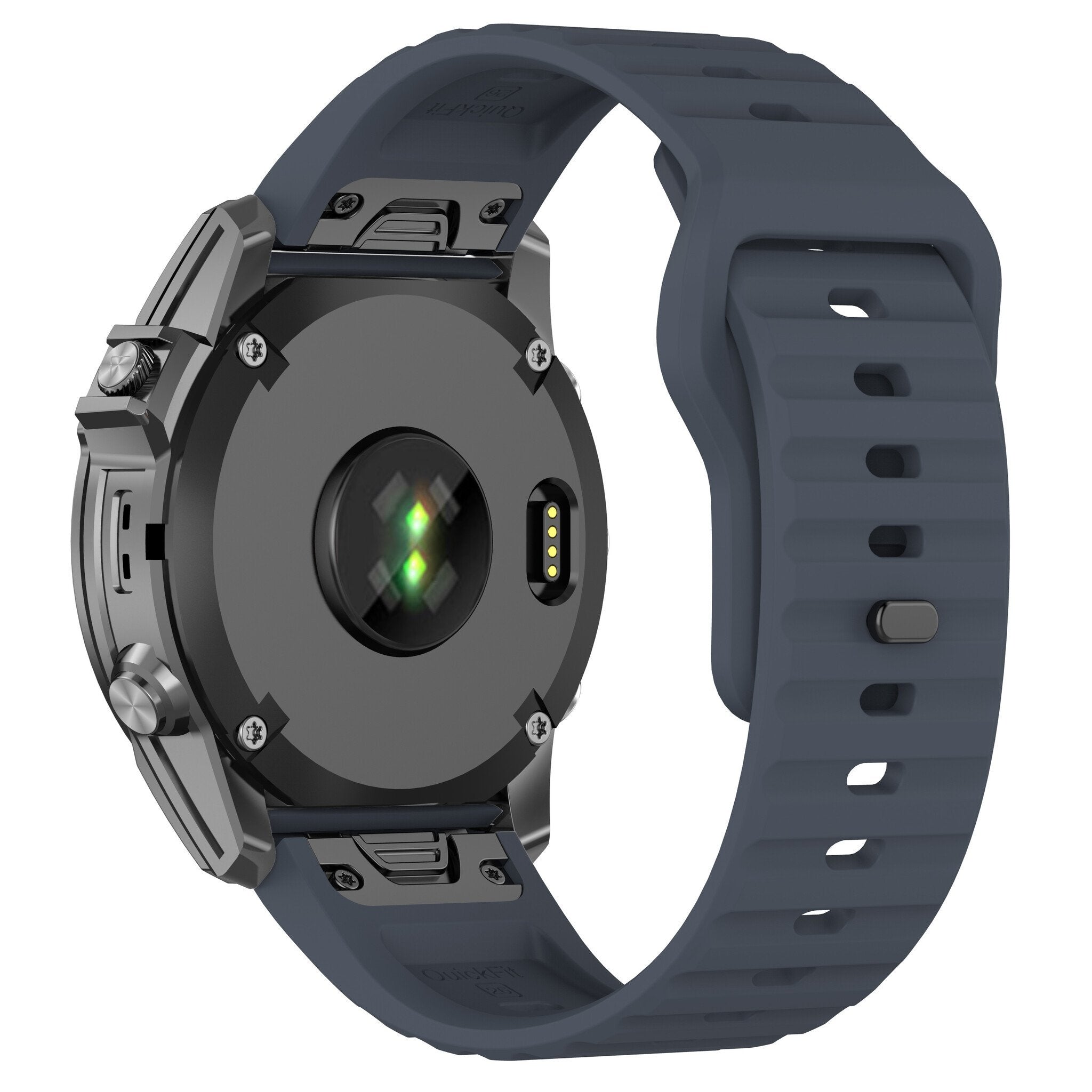 Garmin Fenix 8 Pro - 51mm Outdoor Silikonarmband (GrauBlau)