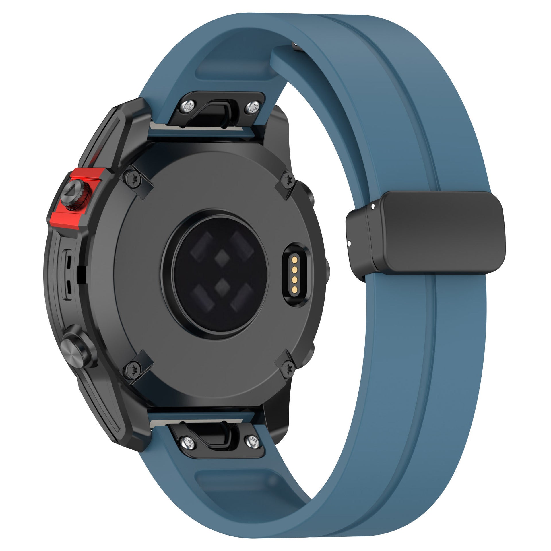 Amazfit T-Rex Ultra 2 D-Buckle Silicone Strap (Grey-Blue)