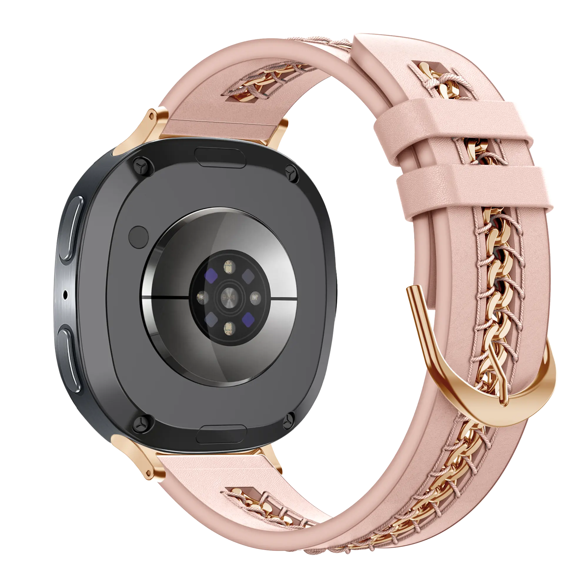 Bandz Bracelet cuir 'Chains' Samsung Galaxy Watch 9 - 40mm (rose)