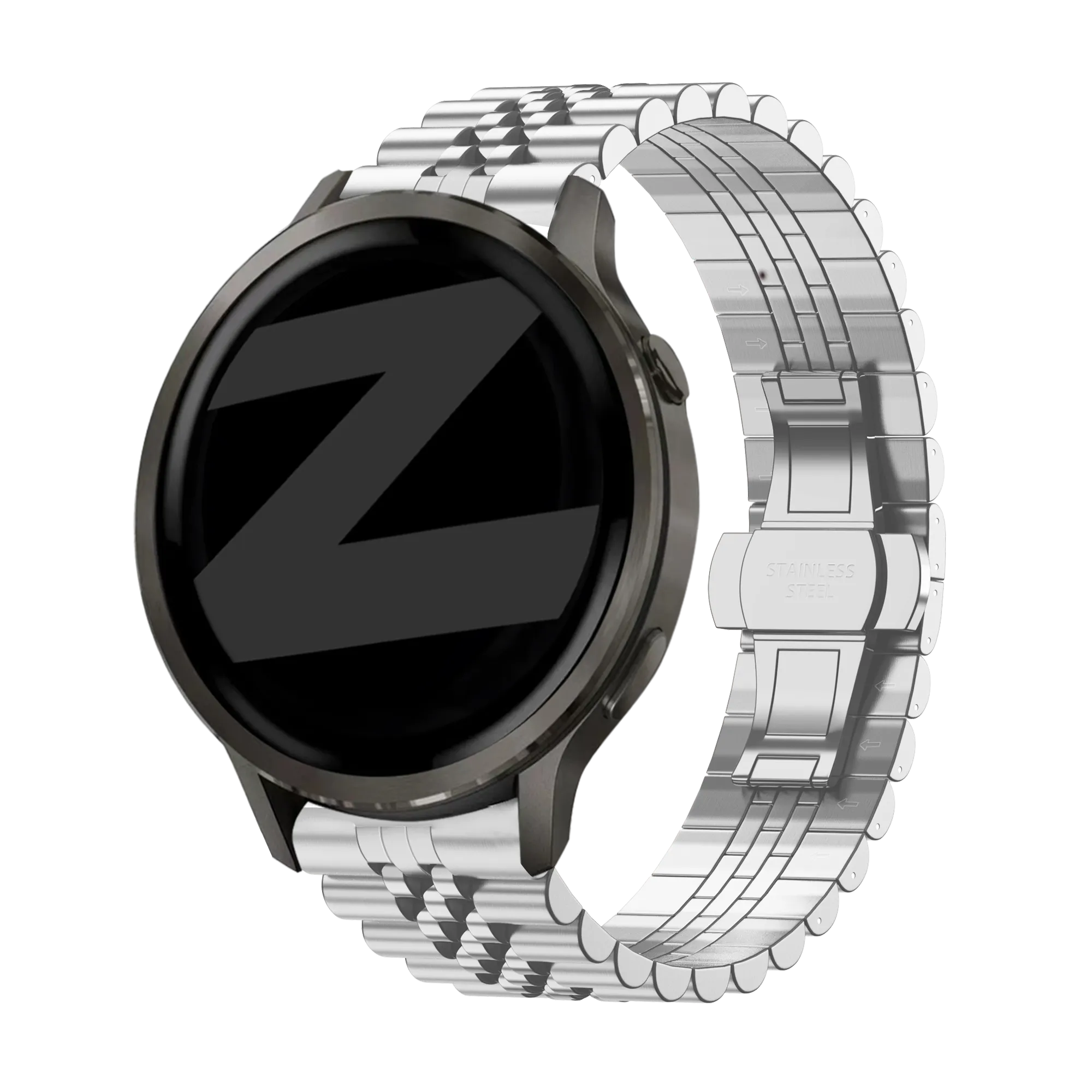 Bandz Bracelet acier 'Jubilee' Garmin Forerunner 265s (argent)