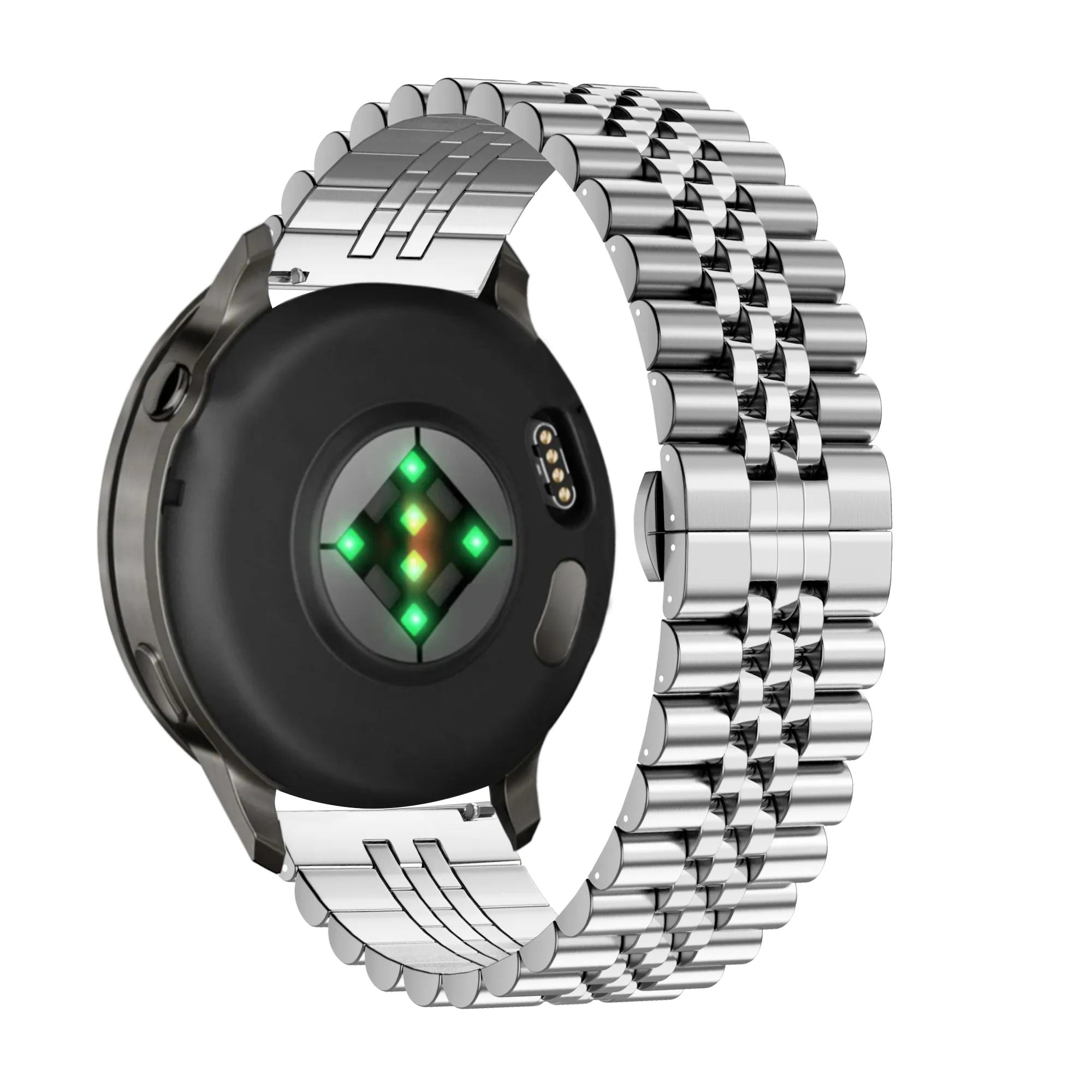 Bandz Bracelet acier 'Jubilee' Garmin Forerunner 265s (argent)