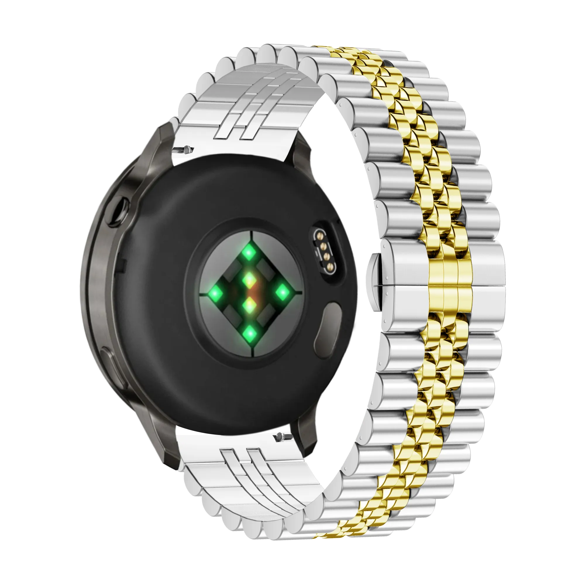 Bandz Bracelet acier 'Jubilee' Garmin Venu 2s (argent/or)