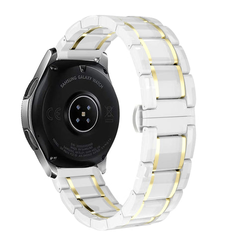 Bracelet acier et ceramique Coros Apex 2 (blanc/or)