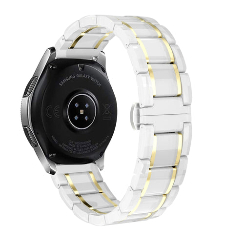 Samsung Galaxy Watch 6 - 40mm keramiek stalen band (wit/goud)