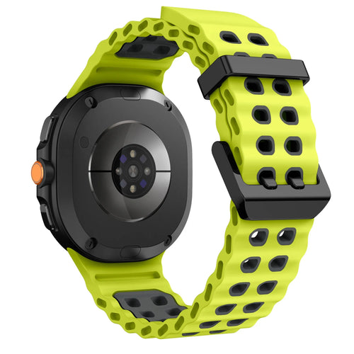 Silicone Ocean Strap, on a watch, 3/4 rear view