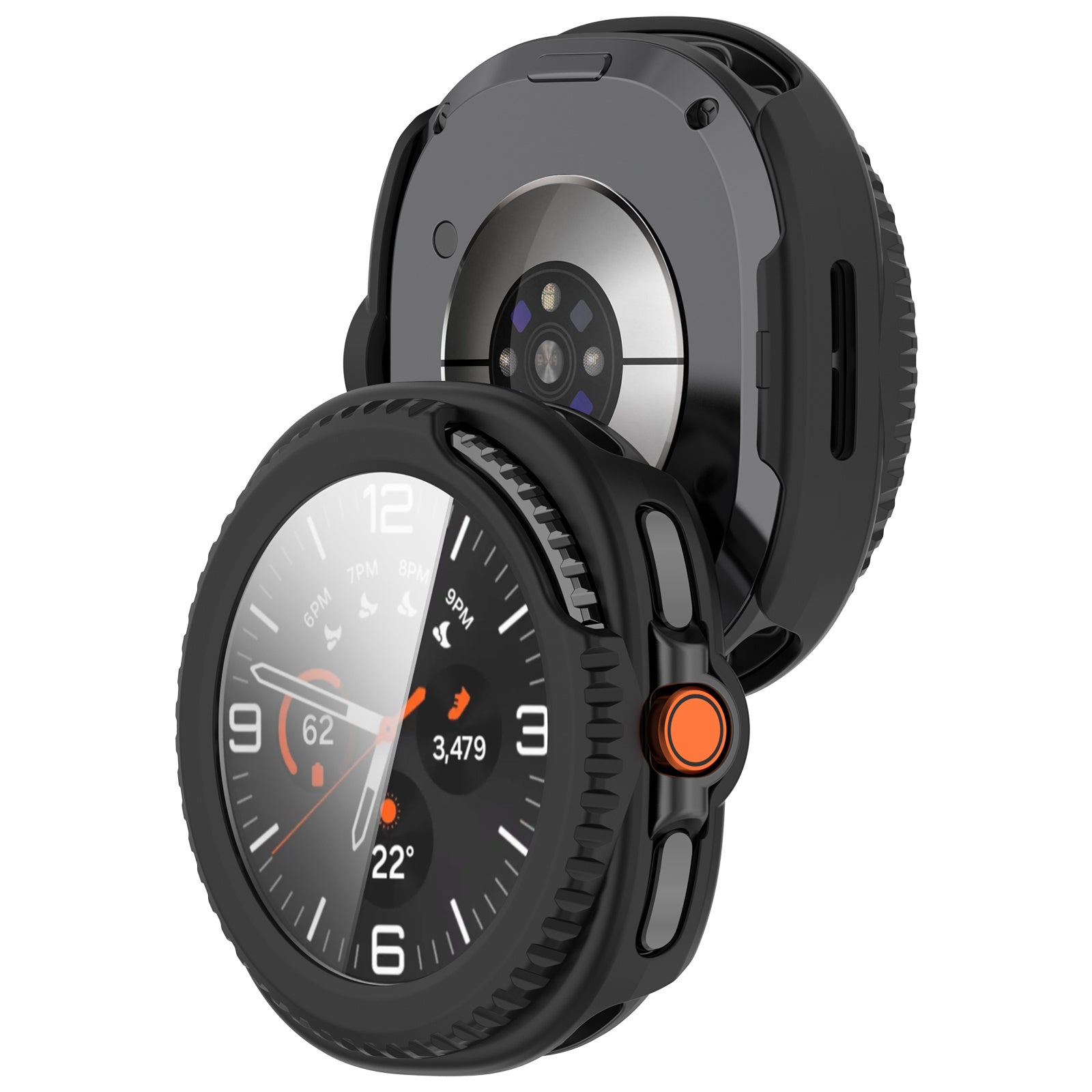 Samsung Galaxy Watch 8 Classic Hardcase mit Glas (Schwarz)