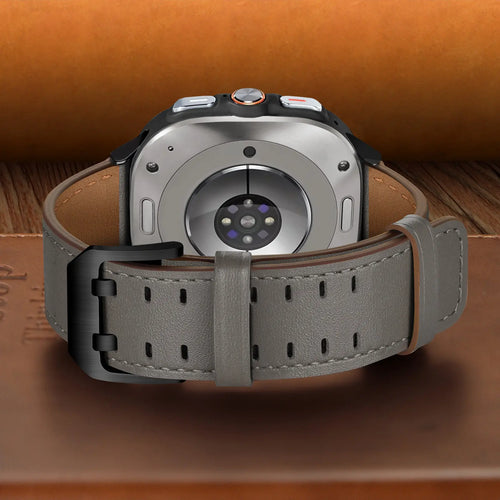 Samsung Galaxy Watch Ultra 2 Double Pin Leather Strap (Grey)