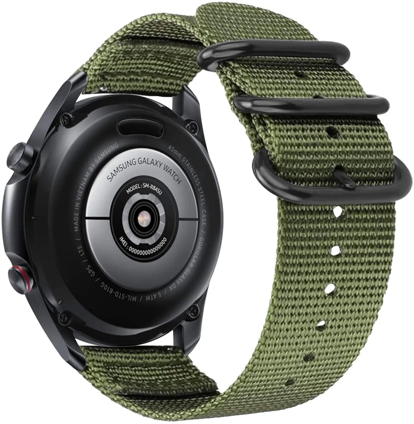 Fossil Gen 4 Explorist (HR) Nylonarmband mit Schnallenverschluss (Grün)