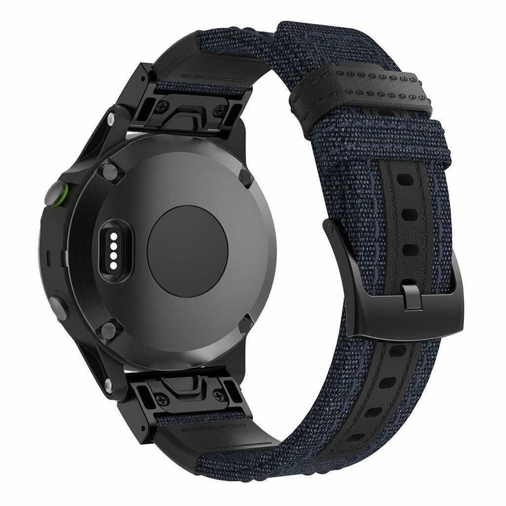 Garmin Quatix 8 - 47mm Nylon Hybrid Strap (Blue)