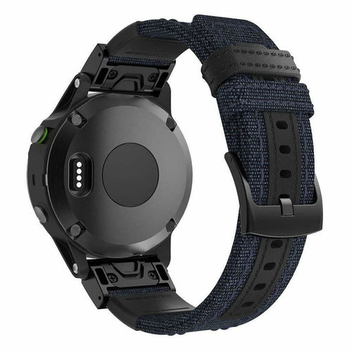 Garmin D2 Mach 2 - 47mm Nylon Hybrid Armband (Blau)