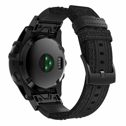 Garmin Forerunner 935 nylon hybrid bandje (zwart)