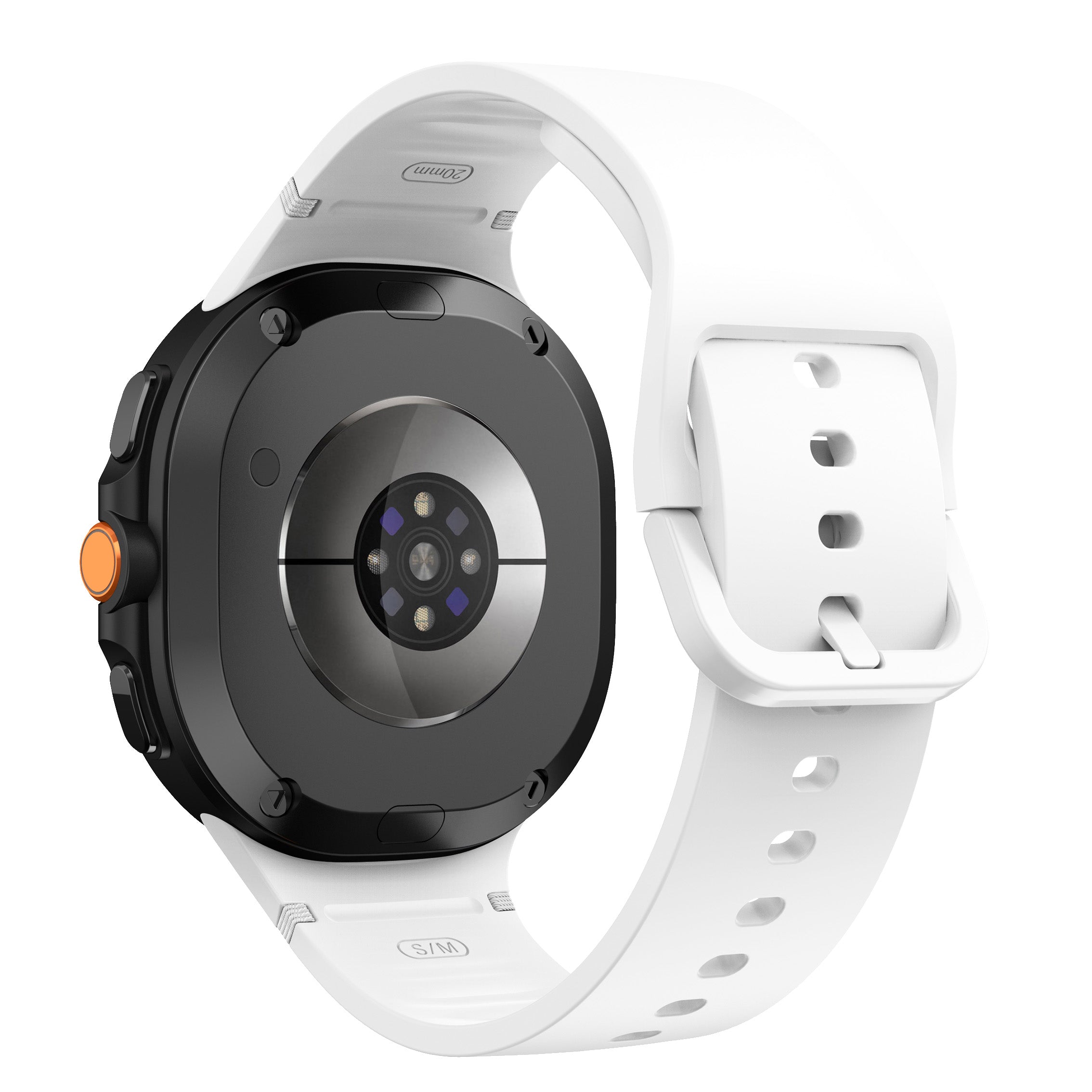 Bracelet silicone Samsung Galaxy Watch 8 Classic (blanc)