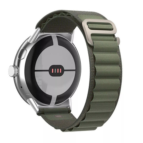 Google Pixel Watch 5 - 45mm Alpine Nylon Armband (Grün)