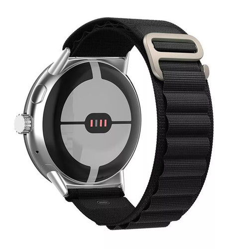 Google Pixel Watch 5 - 41mm Alpine Nylon Armband (Schwarz)