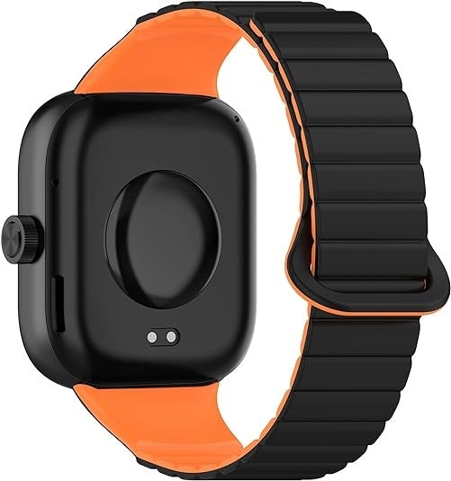 Redmi Watch 4 Magnetisches Silikonarmband (Schwarz/Orange)